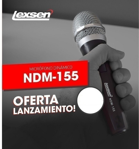 Micrófono De Mano Profesional Dinámico Lexsen Ndm-155 Con Cable Ideal Vivo Grabaciones Karaoke