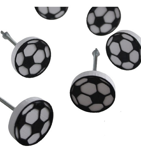 Tiradores Cajon Muebles Diseño Pelota Futbol Deco Pack X 7