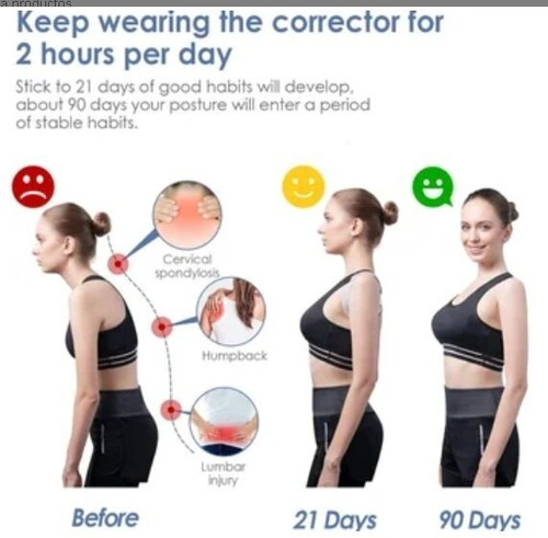Imagen 8 de 9 de Corrector Postural Inteligente Sensor Mujer Hombre Usb