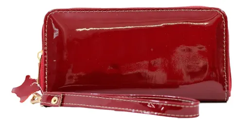 Cartera roja charol clearance