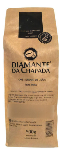 Café Torrado Grãos Diamante Da Chapada 100% Arábica 500g