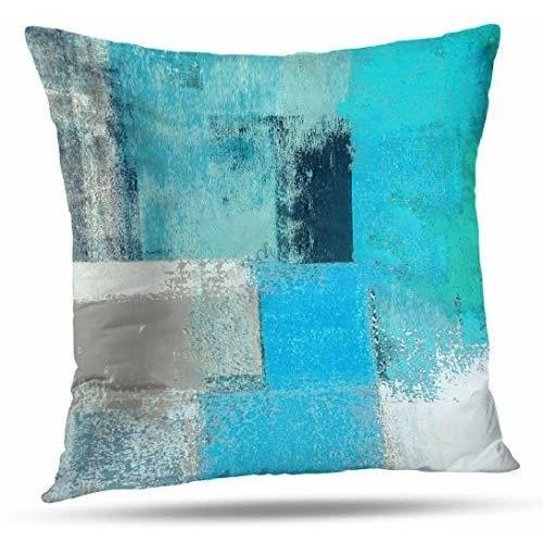 Alricc Teal Throw Pillow Cover, Paquete De 4 Fundas De Cojín