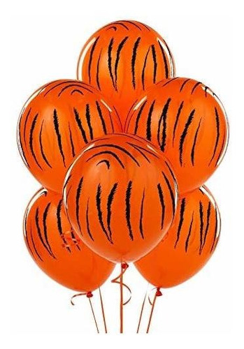 Qualatex De 6 Paquetes Jungle Tiger Stripes Globos De Látex.