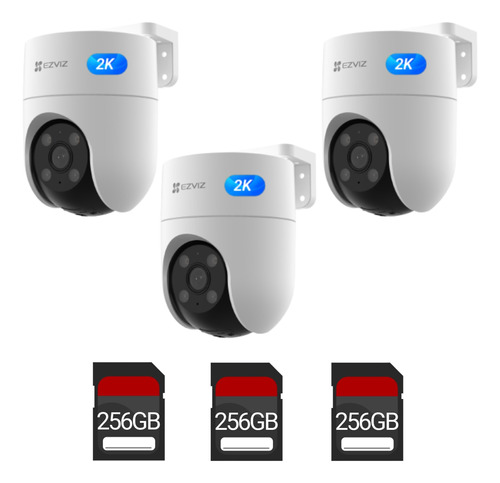 Combo X3 Ezviz H8c 2k+ 4mp Wifi Inteligencia + Memoria 256