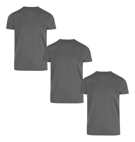 Paquete 3 Playeras Hombres Dry Fit Manga Corta Deportiva