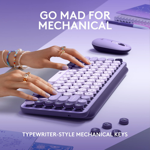 Teclado Inalámbrico Logitech Pop Keys Mechanical Con Emoji