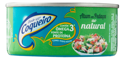 Atum em Pedaços ao Natural Coqueiro Lata 110g