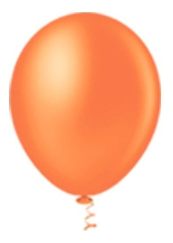 Bexiga Balões Liso Redondo Nº 5 Laranja - 50 Unid