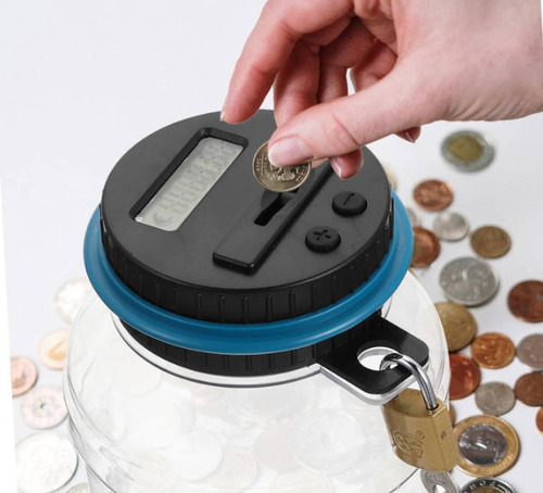 Alcancía Electrónica Digital Con Contador De Monedas Tiene capacidad para 800 piezas JOYGOD