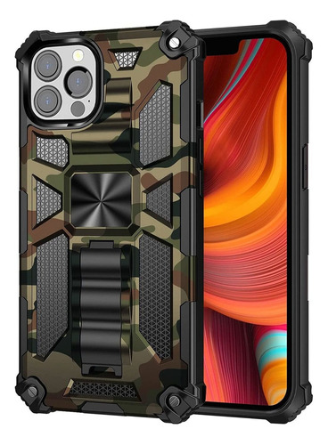 Para iPhone 13 Pro Max, Funda De Camuflaje Militar Con Milit