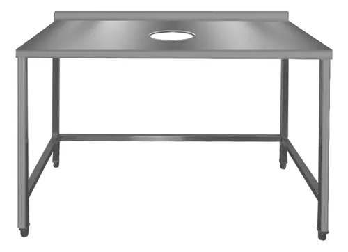 Mesón Desconche Acero Inoxidable Medidas 140x60x85 Cm