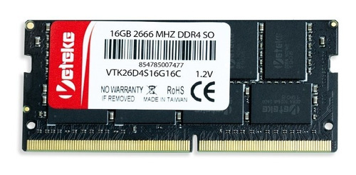 Imagem 1 de 3 de Memória Veteke  16gb Ddr4  2666 Mhz  Notebook 1,2v  16 Chips