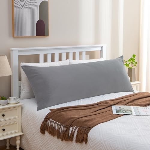 Almohada Corporal Gris Viscoelástica Para Dormir De Lado