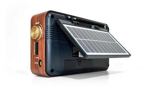 Radio Retro Nisuta Nsrv22s Parlante Bluetooth Fm/am Solar