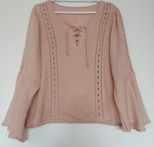 Remera Bambula Mangas 3/4 Oxford Sybilla Mujer