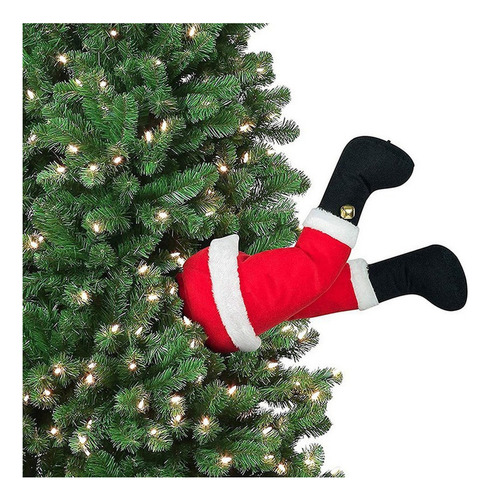 Papai Noel Pernas Decoração Guirlanda De Natal Pedaços De L