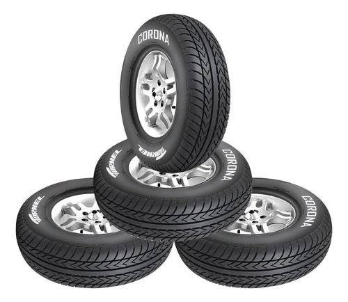 4- Llantas Automovil Corona Tornel P185/70r13s85 460bb