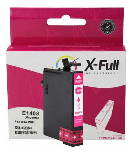 Kit 04 Cartucho Tinta T1401 Compativel Pra Uso Epson T140
