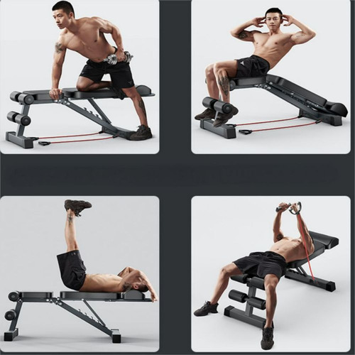 Banca Abdominal Reclinable Multiuso Ajustable Plegable