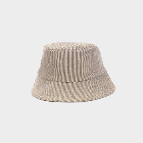 Bucket Hat De Cotelé Beige