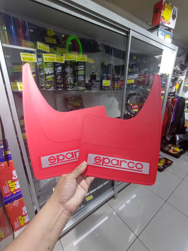 X2 Guardabarros Faldillas Universales Para Autos Sparco Rojo