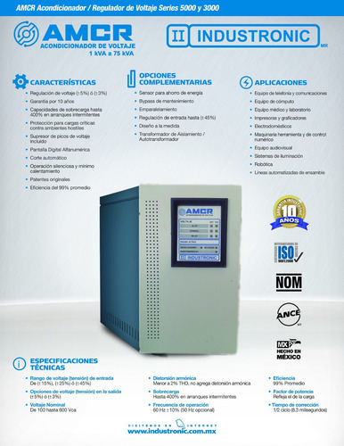 Acondicionador O Regulador De Voltaje 220 V +/- 10 Kva