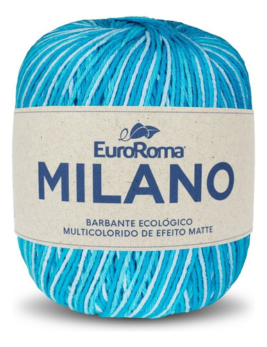 Barbante Milano 200g N°6 4/6 Fios 226m Euroroma Cor Azul Piscina