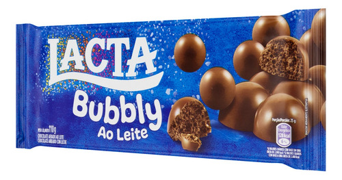 Chocolate ao Leite Aerado Bubbly Lacta pacote 110 g