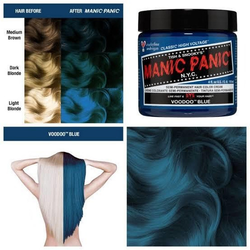 Tinte En Crema Semipermanente Manic Panic Voodoo Blue118ml