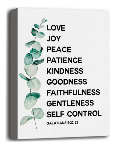 Gálatas 5:22-23 - Lienzo Decorativo Para Pared, Amor, Aleg.
