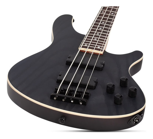Bajo Electric 4 Cuerdas Schecter C-4 Standard Charcoal Satin Acabado Del Cuerpo Mate Color Gris Oscuro Orientación De La Mano Diestro
