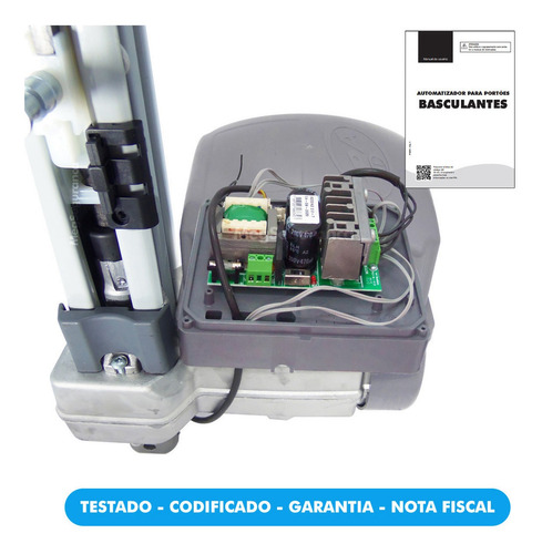 Imagem 2 de 8 de Kit Motor De Portão Eletrônico Basculante Ppa Jet Flex 1/3