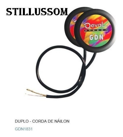 Captador Contato Duplo Deval Gdn P/violão Nylon