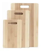 Comprar Set X3 Tablas Para Picar De Corte Madera Bambu Cocina