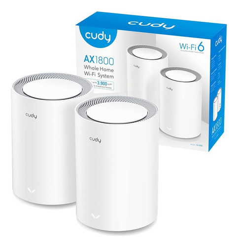 Router Extensor Wifi 6 Mesh Cudy M1800 Dual Band Ax1800 X 2 Color Blanco
