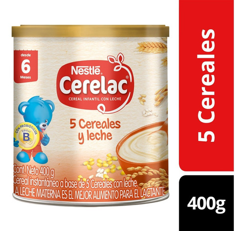 Cereal Infantil Cerelac® 5 Cereales 400g