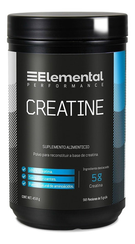 Elemental Performance Creatina 90 Porciones De 5g S/saborizantes 450g