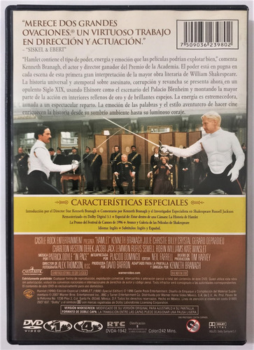 Hamlet 2 Dvd Kenneth Branagh Edición Especial 242 Minutos (Usado)