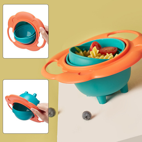 Comedero Giratorio Para Niños, Resistente A Derrames, 360 Gr