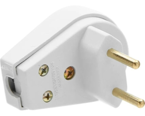 3 Peças Plug Macho Gigante 2p 10a Ilumi Branco Prensa Cabo 110v/220v