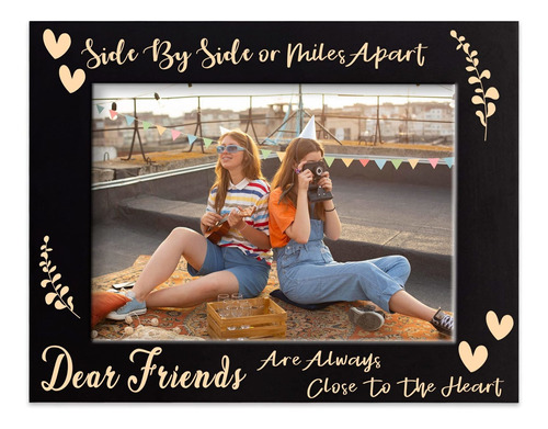 Marco Foto Grabado Texto Ingl «best Friends» «side By Or