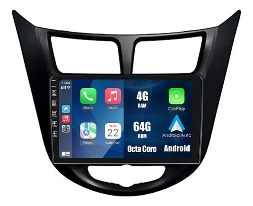 Qp Radio Estéreo Android Para Hyundai Verna 2010-2016 4+64g