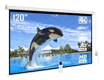 Comprar Pantalla De Proyeccion Electrica, 120'' Hd 16:9, Control Remoto Inalambrico, Formato Alta Definicion (3.05 Metros)