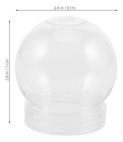 15 Bolas De Agua Transparente Con Tapa De Rosca, Bola De Nie
