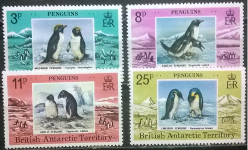 C@- Antártida Britanica - Pinguinos - Yv# 78/81 - Mint -