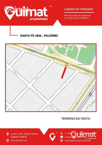 Imagen 3 de 12 de Terreno Av. Santa Fe - Palermo - Lideres En Terrenos - Guimat Propiedades