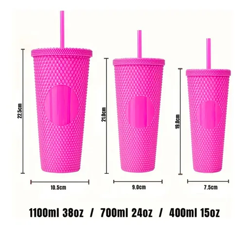 Pack De 3 Vasos Tumbler Tipo Starbucks Con Bombilla Y Tapa