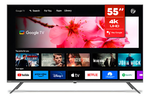 Tv Sharp Aquos 55 Smart 4k Google Tv Wifi Uhd Hdmi Arc Dimm