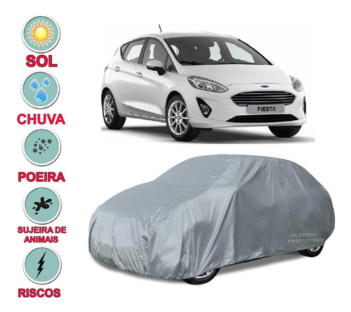 Capa Ford Fiesta Hatch Impermeável Proteção Total Bezzter