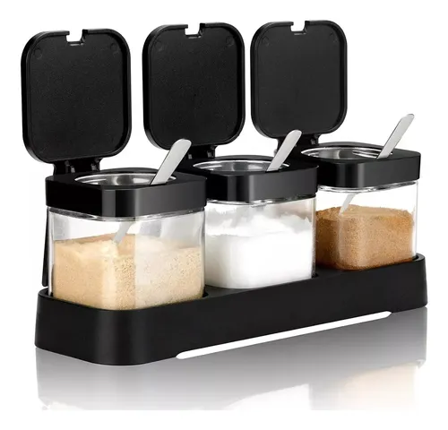 Caja De Condimentos De Cocina Set De 3 Para El Hogar Organización Y Estilo En Tu Cocina De Alta Calidad Everest